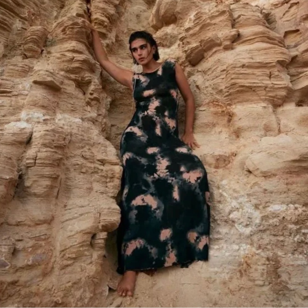 Zara tie dye maxi dress